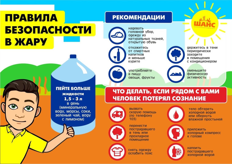 Правила поведения в жаркую погоду..