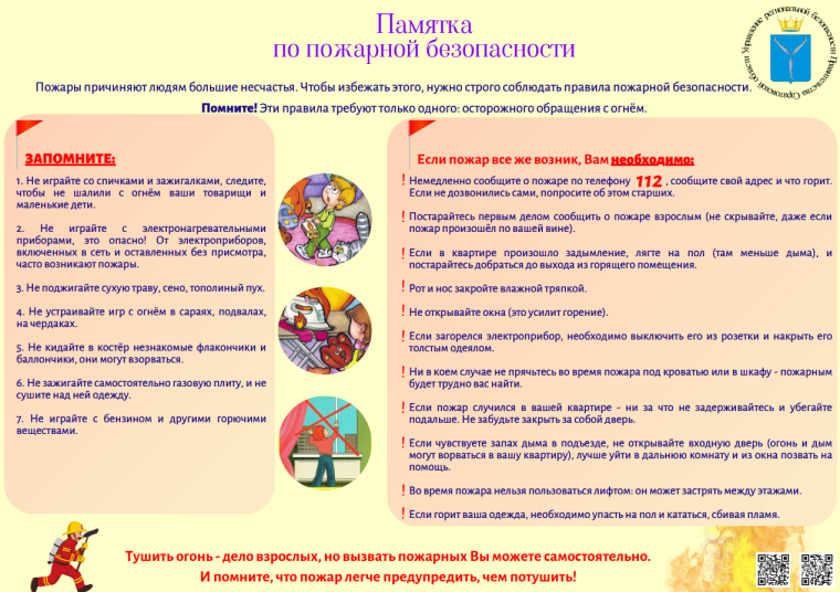 Памятка по пожарной безопасности..